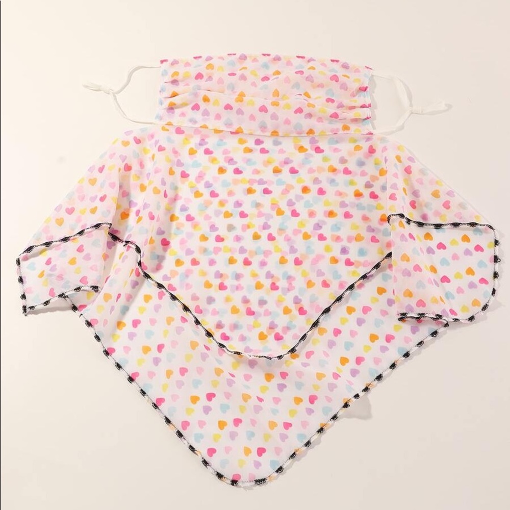 Candy Hearts scarf face mask